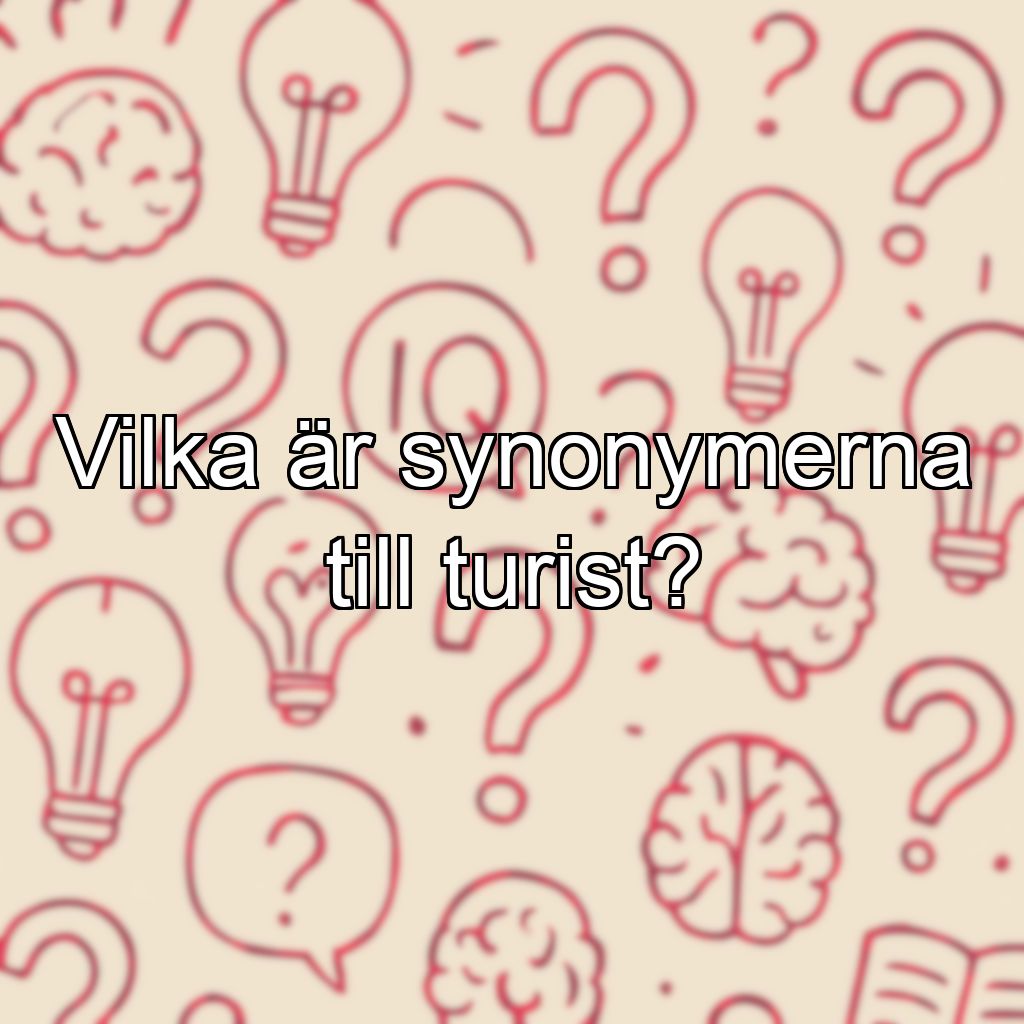 Vilka är synonymerna till turist?