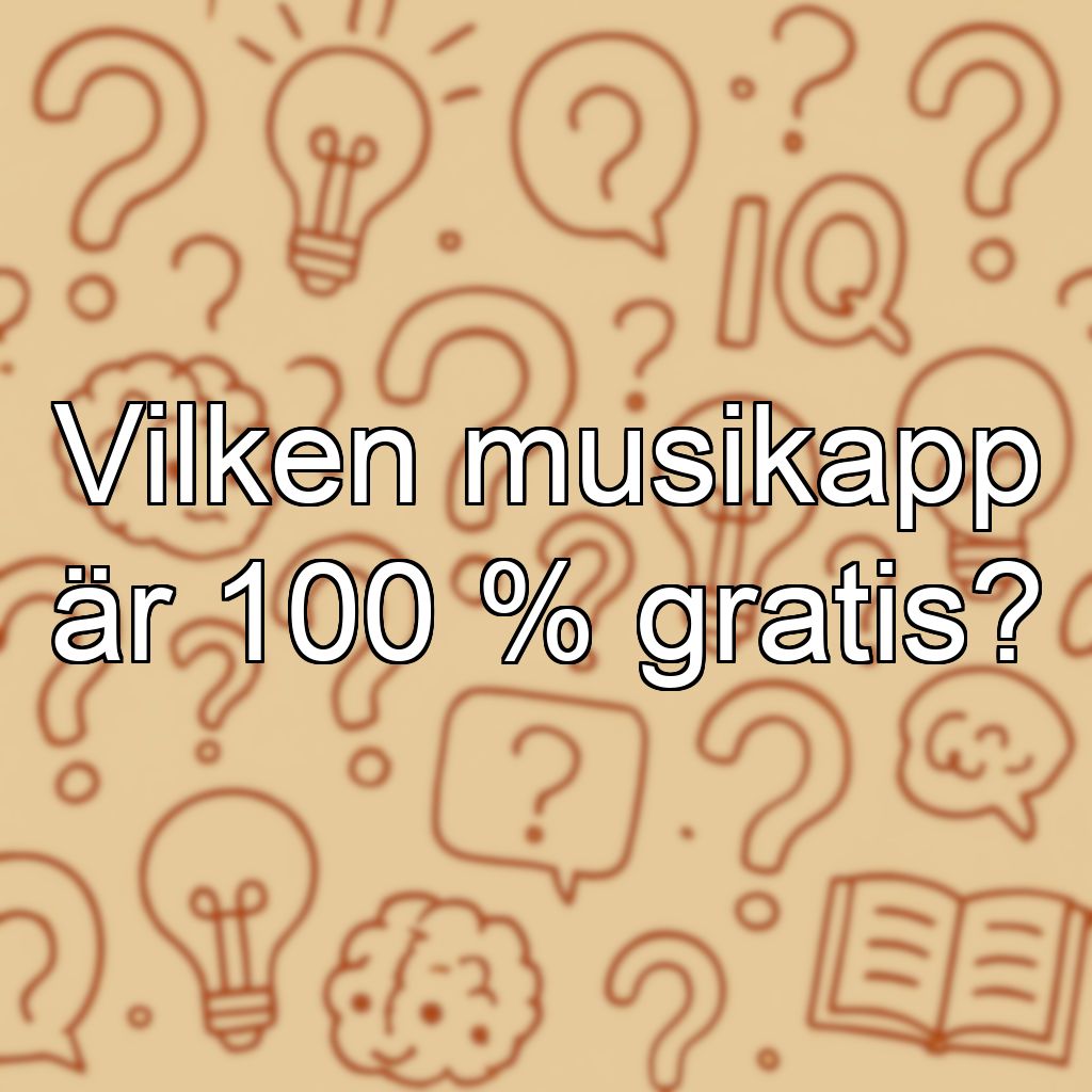 Vilken musikapp är 100 % gratis?
