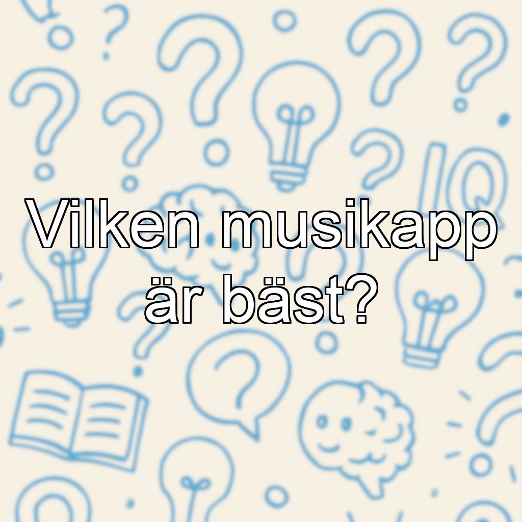 Vilken musikapp är bäst?