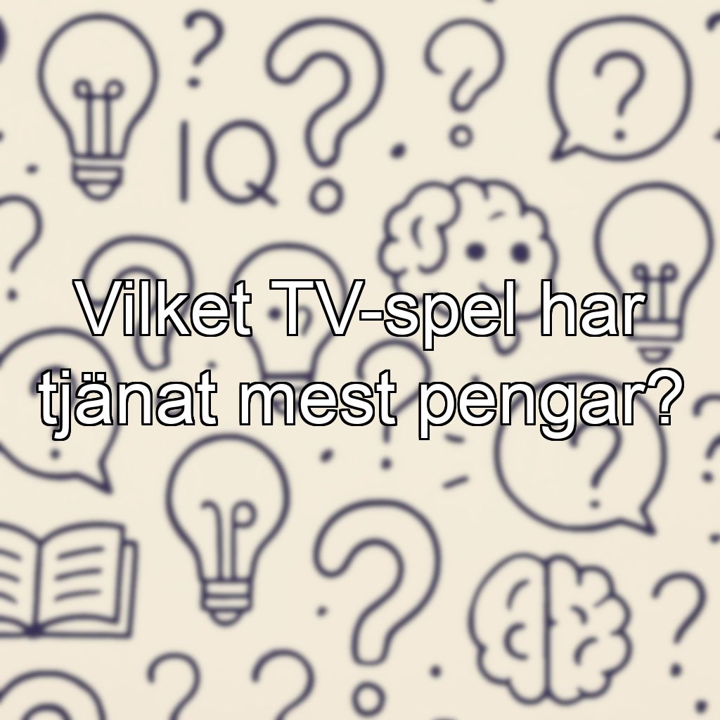 Vilket TV-spel har tjänat mest pengar?