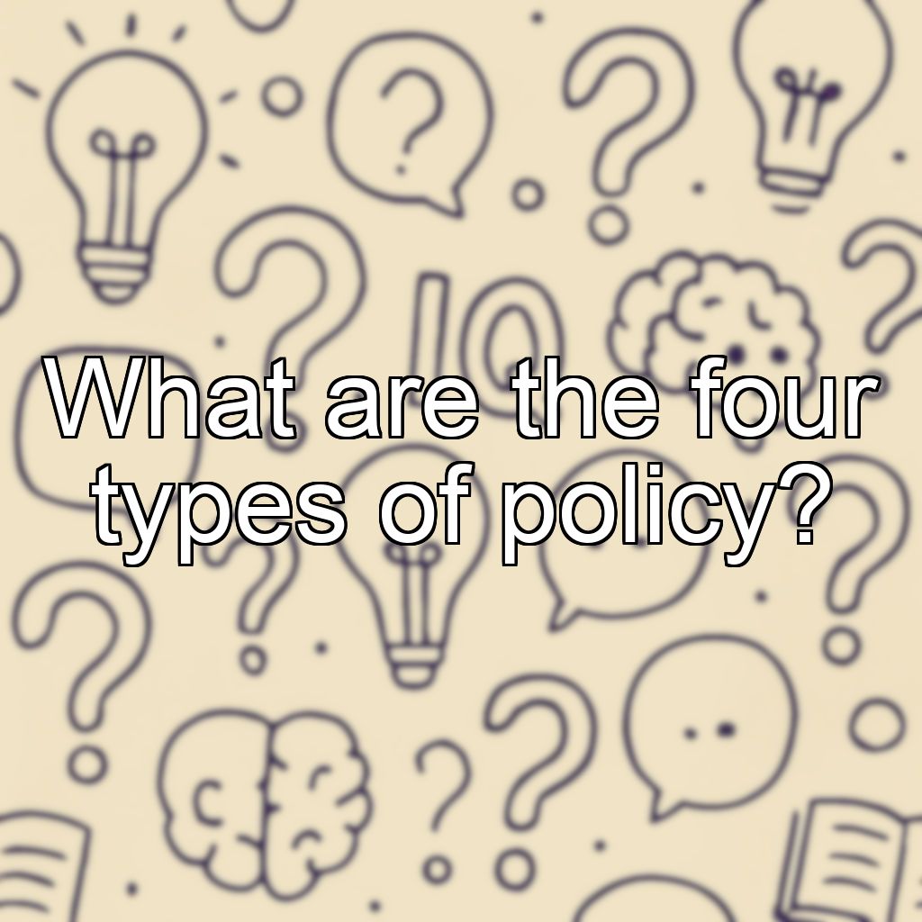 What are the four types of policy?