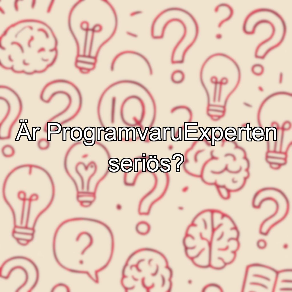 Är ProgramvaruExperten seriös?