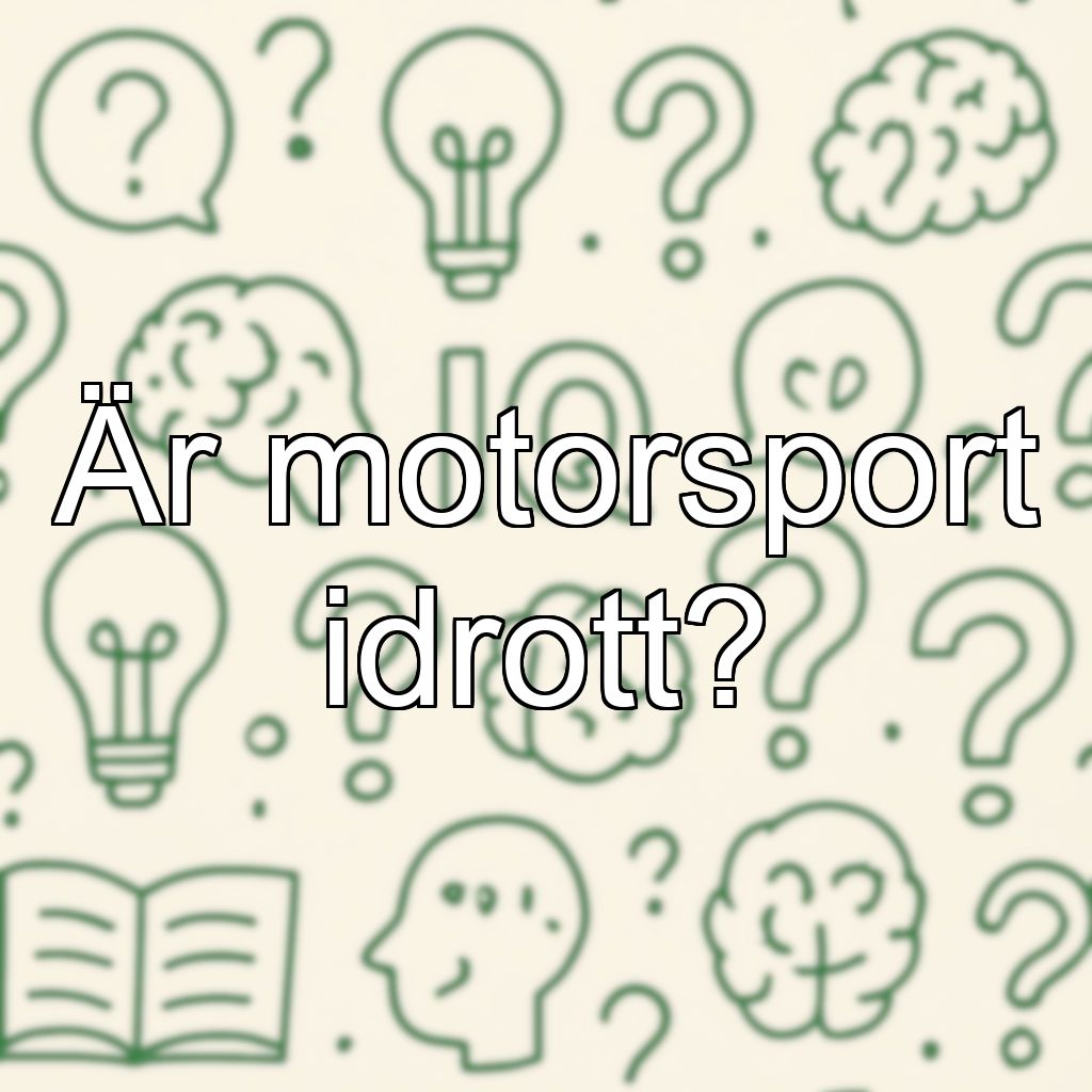 Är motorsport idrott?