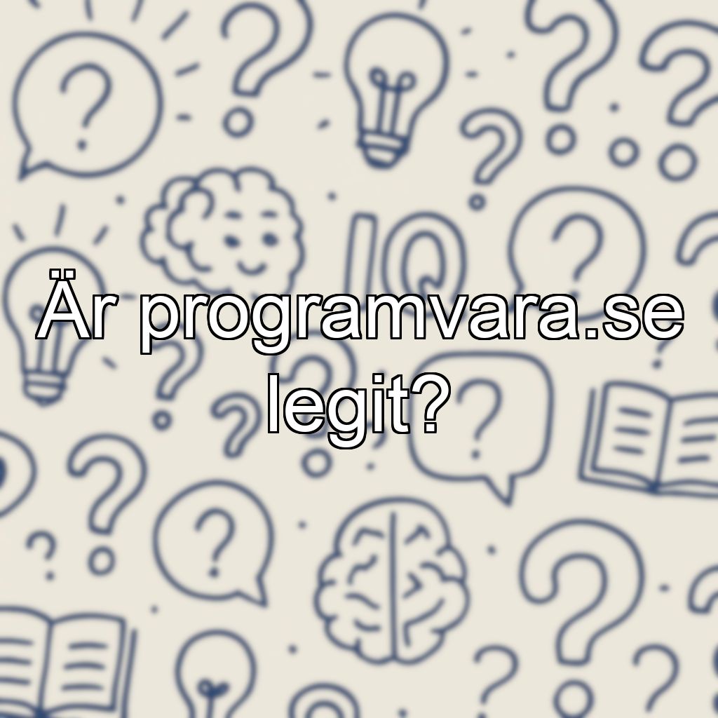 Är programvara.se legit?
