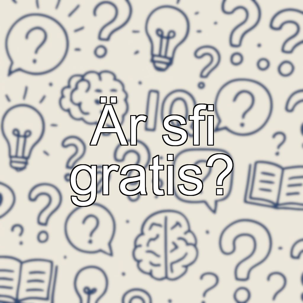 Är sfi gratis?